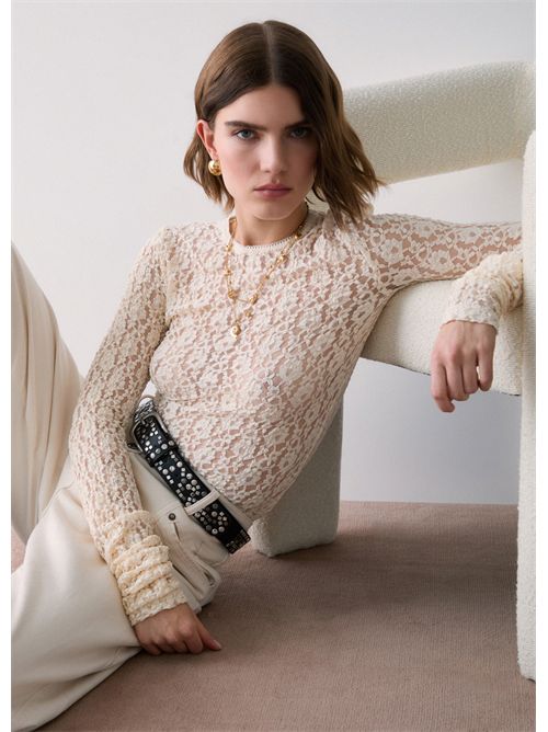 Top in pizzo stretch LIU JO | WF6143J3975/51216
